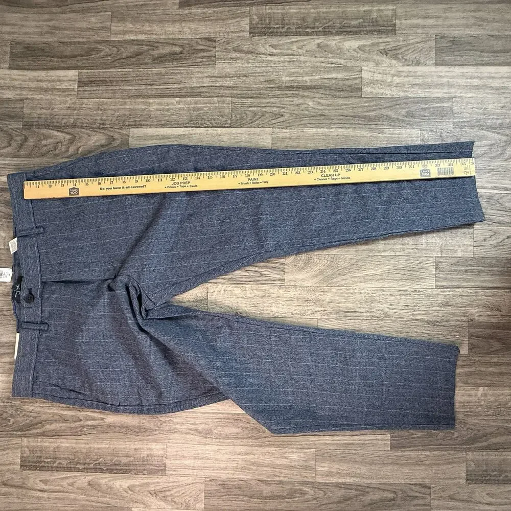 Banana Republic Grayson Slim Tapered Ankle Pants Men's 35x30 Blue Plaid NWT